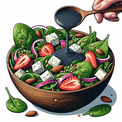 Image of Spinach Salad with Poppy Seed Dressing