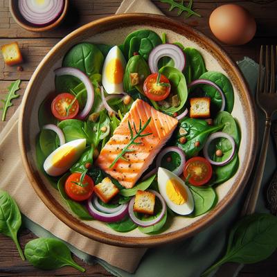 Image of Spinach Salad with Salmon