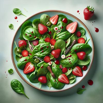 Image of Spinach Salad with Strawberry Vinaigrette
