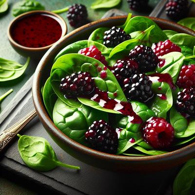 Image of Spinach Salad with Sweet Blackberry Vinaigrette