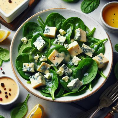 Image of Spinach Salad with Warm Gorgonzola Dressing
