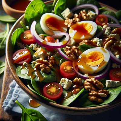 Image of Spinach Salad with Warm Maple Dressing