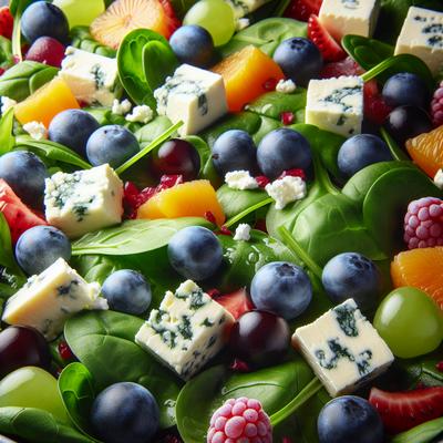 Image of Spinach Salad with White Stilton and Fruit