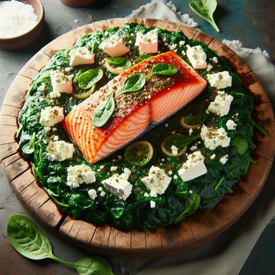 Image of Spinach Salmon Roast with Feta and Ricotta