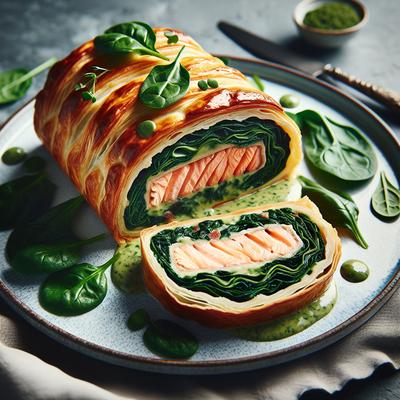 Image of Spinach Salmon Wellington