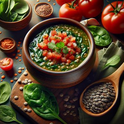 Image of Spinach Salsa Lentil Soup