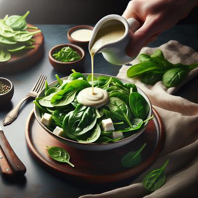 Image of Spinach Strauss Salad with Gooseneck Dressing