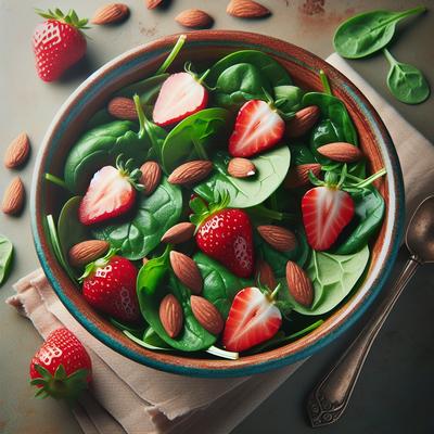 Image of Spinach Strawberry Almond Salad