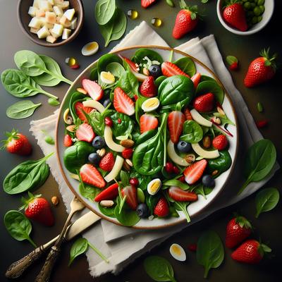 Image of Spinach Strawberry and Hearts of Palm Salad Paula Deen
