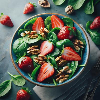 Image of Spinach Strawberry and Walnut Salad