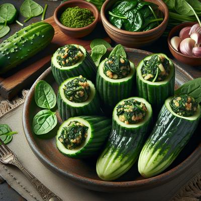 Image of Spinach Stuffed Cucumber Cases