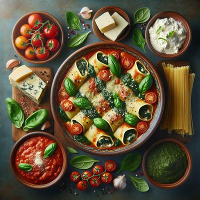 Image of Spinach Stuffed Manicotti