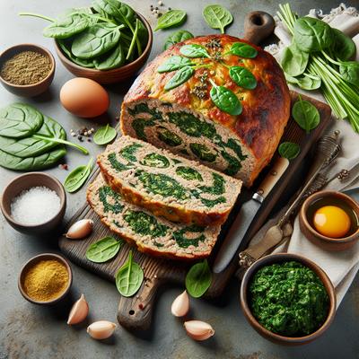 Image of Spinach Stuffed Meatloaf