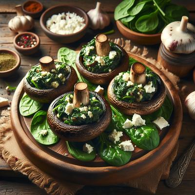Image of Spinach Stuffed Portobello Mushrooms