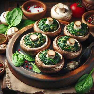 Image of Spinach Stuffed Portobellos