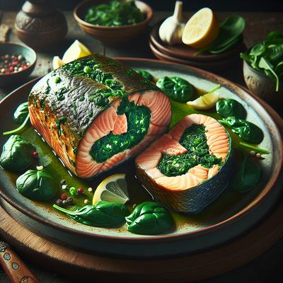 Image of Spinach Stuffed Salmon