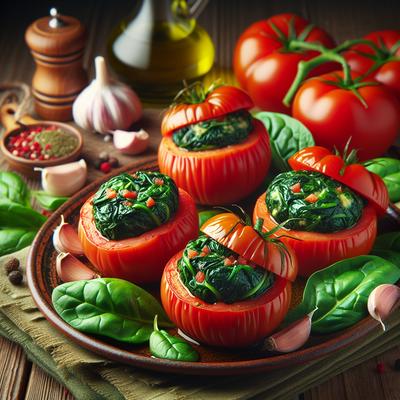 Image of Spinach Stuffed Tomatoes