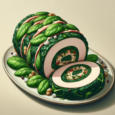 Image of Spinach Stuffed Turkey Roll Redone