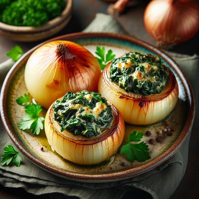 Image of Spinach Stuffed Vidalia Onions