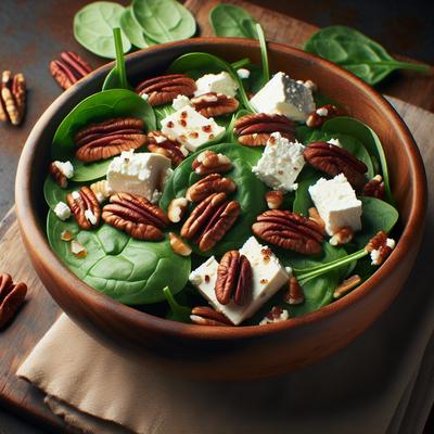 Image of Spinach Toffee Pecan and Goat Cheese Salad