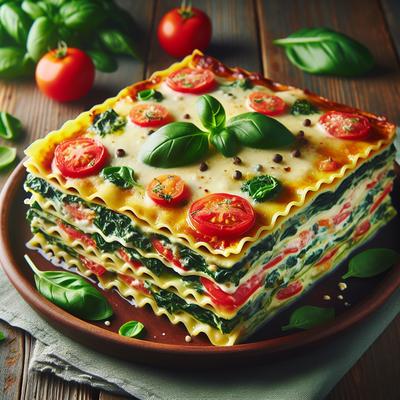 Image of Spinach Tomato Alfredo Lasagna