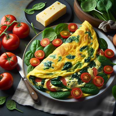 Image of Spinach Tomato and Cheese Omelet