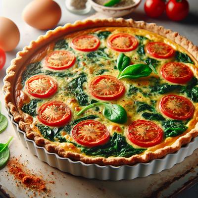 Image of Spinach Tomato Crustless Quiche