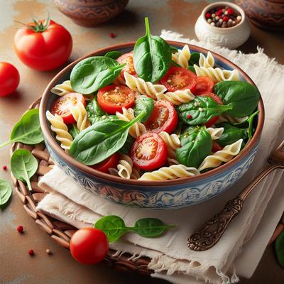 Image of Spinach Tomato Pasta Salad