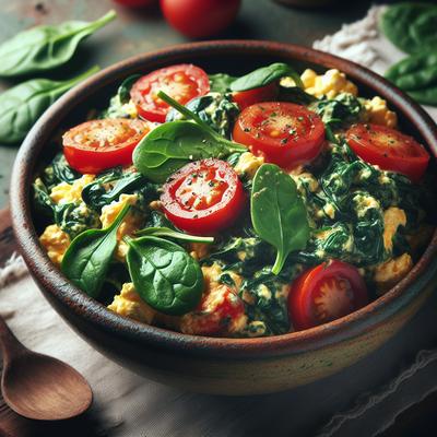 Image of Spinach Tomato Scramble