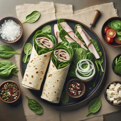 Image of Spinach Turkey Wraps for 2