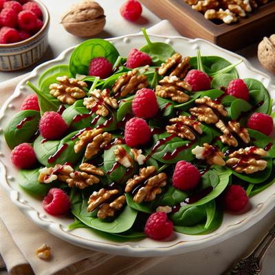 Image of Spinach Walnut Salad W Raspberry Walnut Vinaigrette