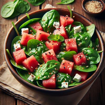 Image of Spinach Watermelon Salad
