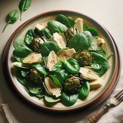 Image of Spinach with Artichoke Hearts