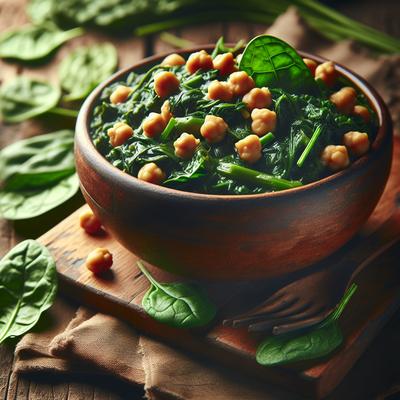 Image of Spinach with Chickpeas