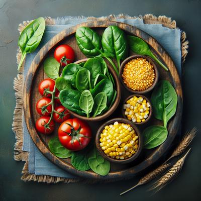 Image of Spinach with Corn and Tomatoes