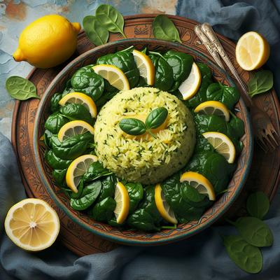 Image of Spinach with Lemon Rice