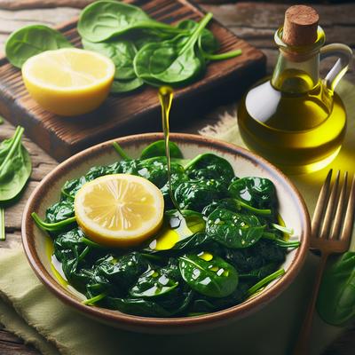 Image of Spinach with Olive Oil and Lemon