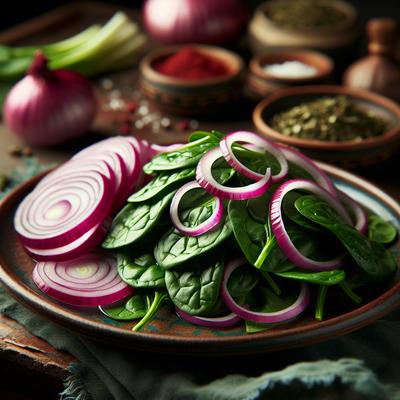Image of Spinach with Sweet Red Onion