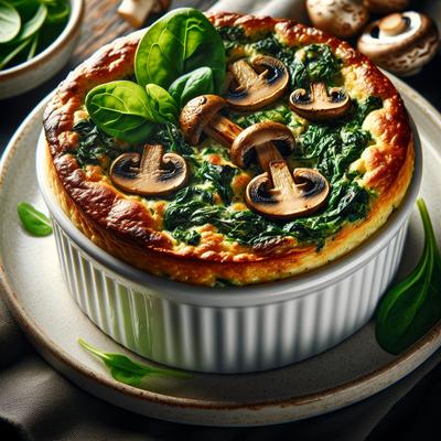 Image of Spinach with Wild Mushroom Souffl