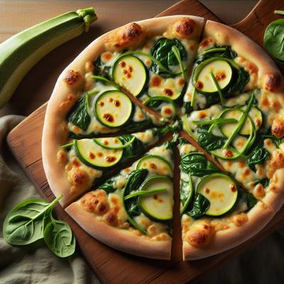 Image of Spinach Zucchini Pizza