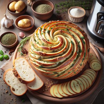 Image of Spiral Herb Potato Bread Bread Machine