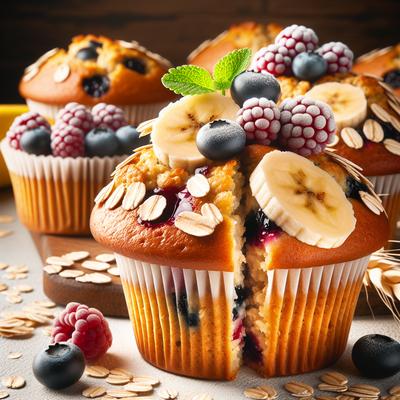 Image of Split Decision Oatnanaberry Muffins