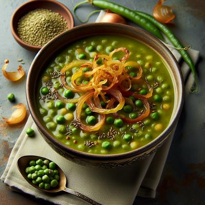 Image of Split Pea Soup with Caramelized Onions and Cumin Seed