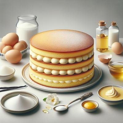 Image of Sponge and Vanilla Custard Cake