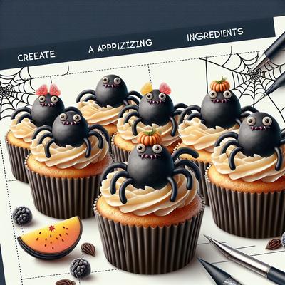 Image of Spooky Spider Cupcakes Muffins for a Howling Halloween