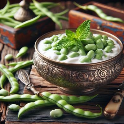 Image of Spring Broad Beans in Yoghurt
