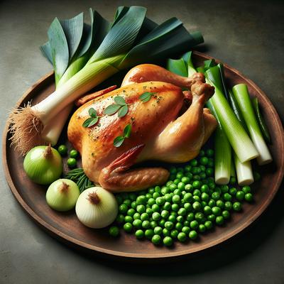 Image of Spring Chicken with Leeks and Peas
