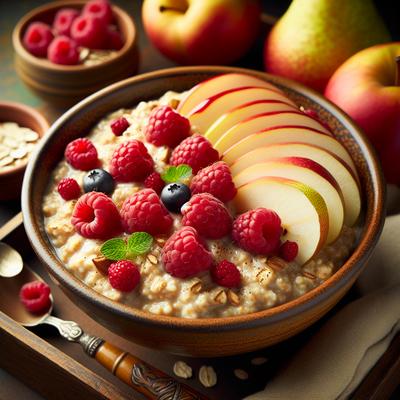 Image of Spring Delight Oatmeal Raspberry Pear
