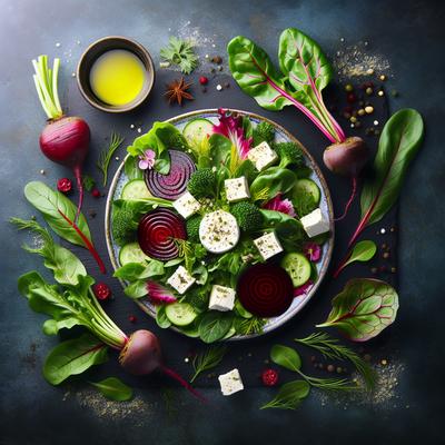 Image of Spring Greens with Beets and Goat Cheese