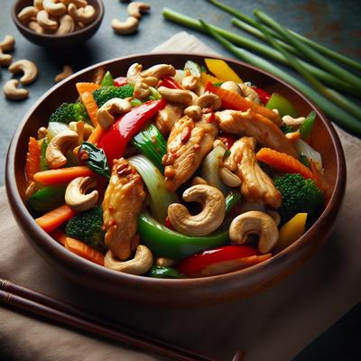 Image of Springtime Chicken and Cashew Stir Fry